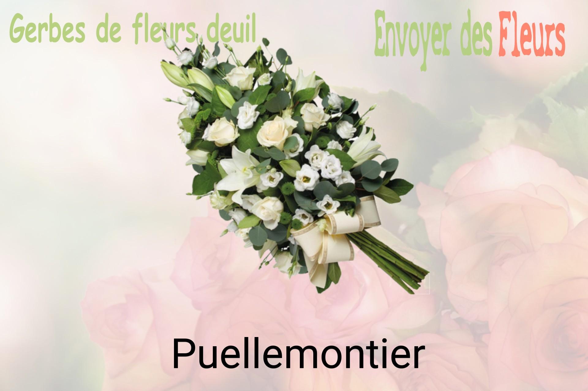 Gerbe de fleurs de deuil livrée à Puellemontier